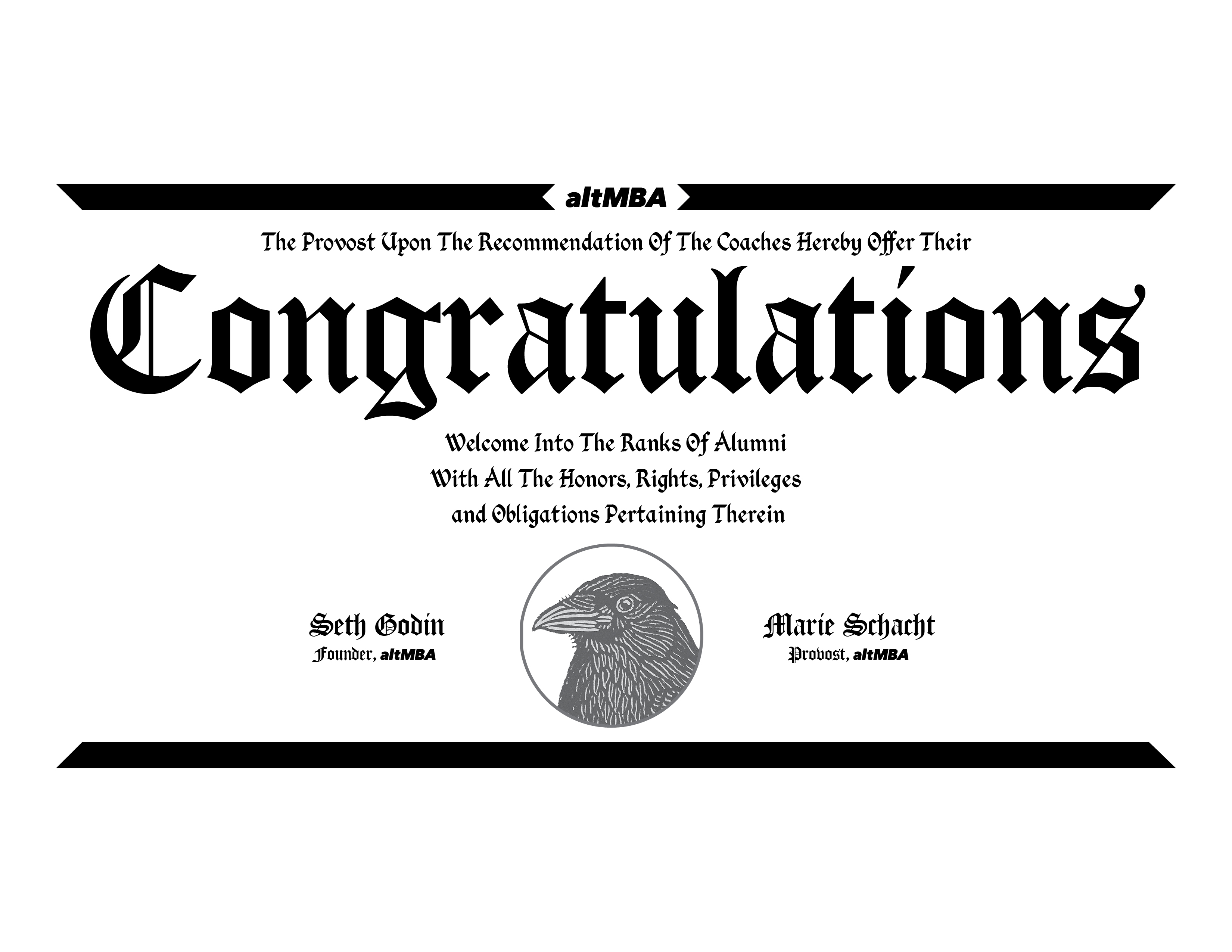 altMBA Certificate